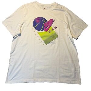 Nike Jordan Jumpman Graphic T Shirt Mens XXL White Basketball Retro Style Tee